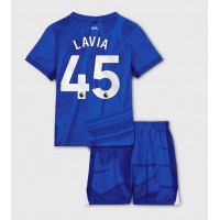 Stroje piłkarskie Chelsea Romeo Lavia #45 Koszulka Podstawowej dla dzieci 2025-26 Krótki Rękaw (+ szorty)